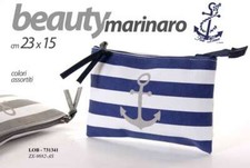 Beauty Case Pochette Borsello DONNA UOMO Trucchi Viaggio Pieghevole MARE 23*15cm