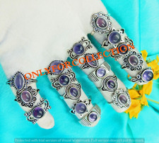 Best Buy Amethyst Gemstone 925 Sterling Silver Plated 25 PCs Rings Lot Jewelry