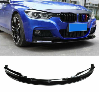 Gloss Black Front Bumper Lip Spoiler For 2012-2017 2018 BMW F30 3 Series M Sport