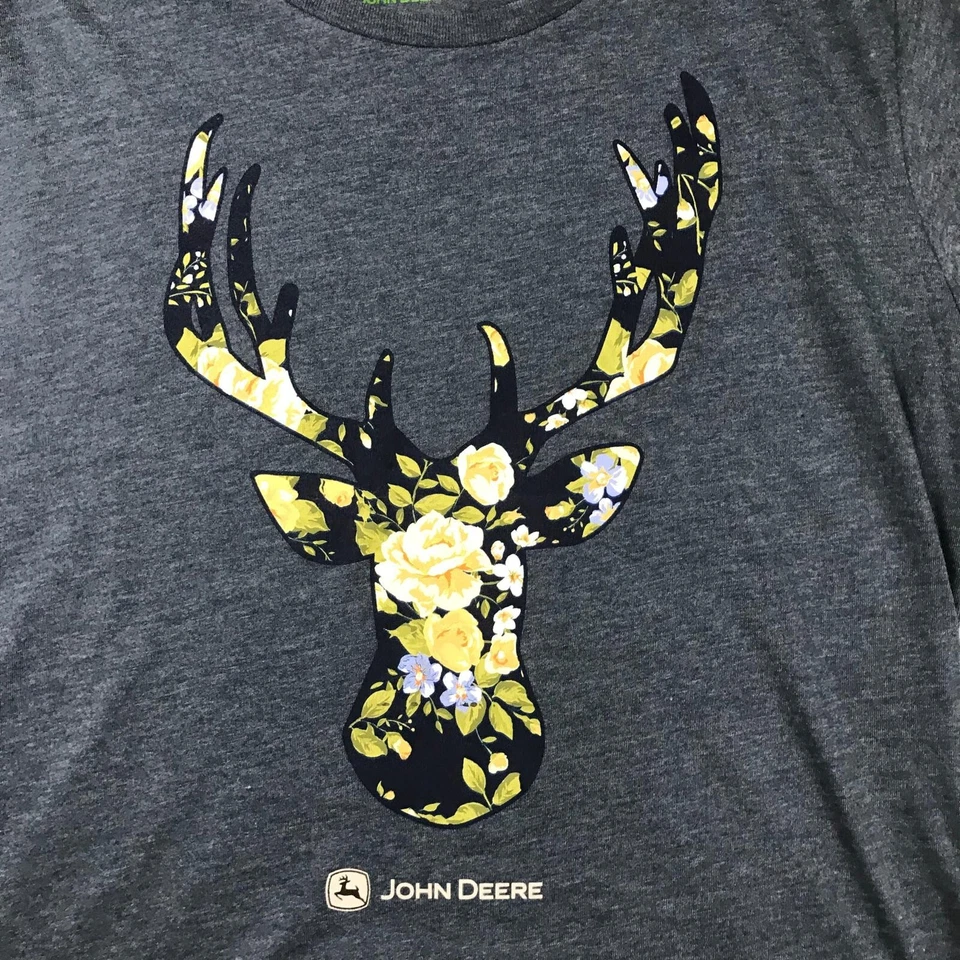 Рубашка женская John Deere 2XL серая с короткими рукавами легкая футболка топ - Изображение 2 из 4