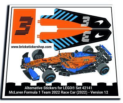 Alternative Sticker for Set 42141 - McLaren Formula 1 Team 2022 Race Car - Versi