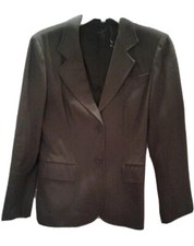 Womens Blazer Size Medium Gray Long Sleeve
