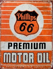 Metallplatte USA PHILLIPS 66 MOTOR&Ouml;L - 40 x 30 cm