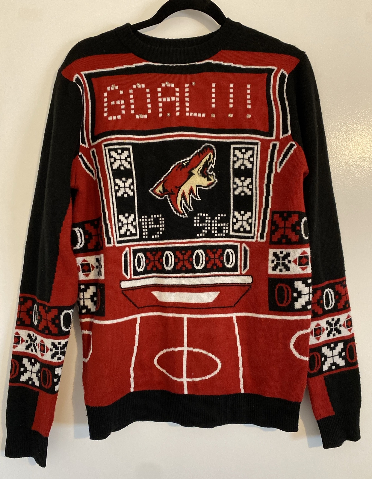 🐕 1996 NHL Arizona Coyotes Ugly Holiday Sweater Men’s Size S Small Pullover