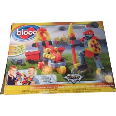 Bloco Dragon Knight & Catapult STEM Toy DIY Educational Building NEW DMG PKG