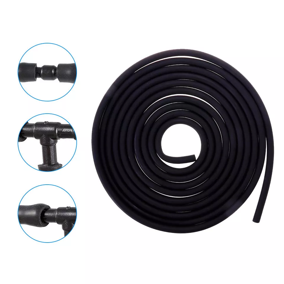 7* Boquilla de arandela de brazo limpiaparabrisas de automóvil Válvula de retención de 4 vías Tubo Manguera Negro Foto 4 de 4