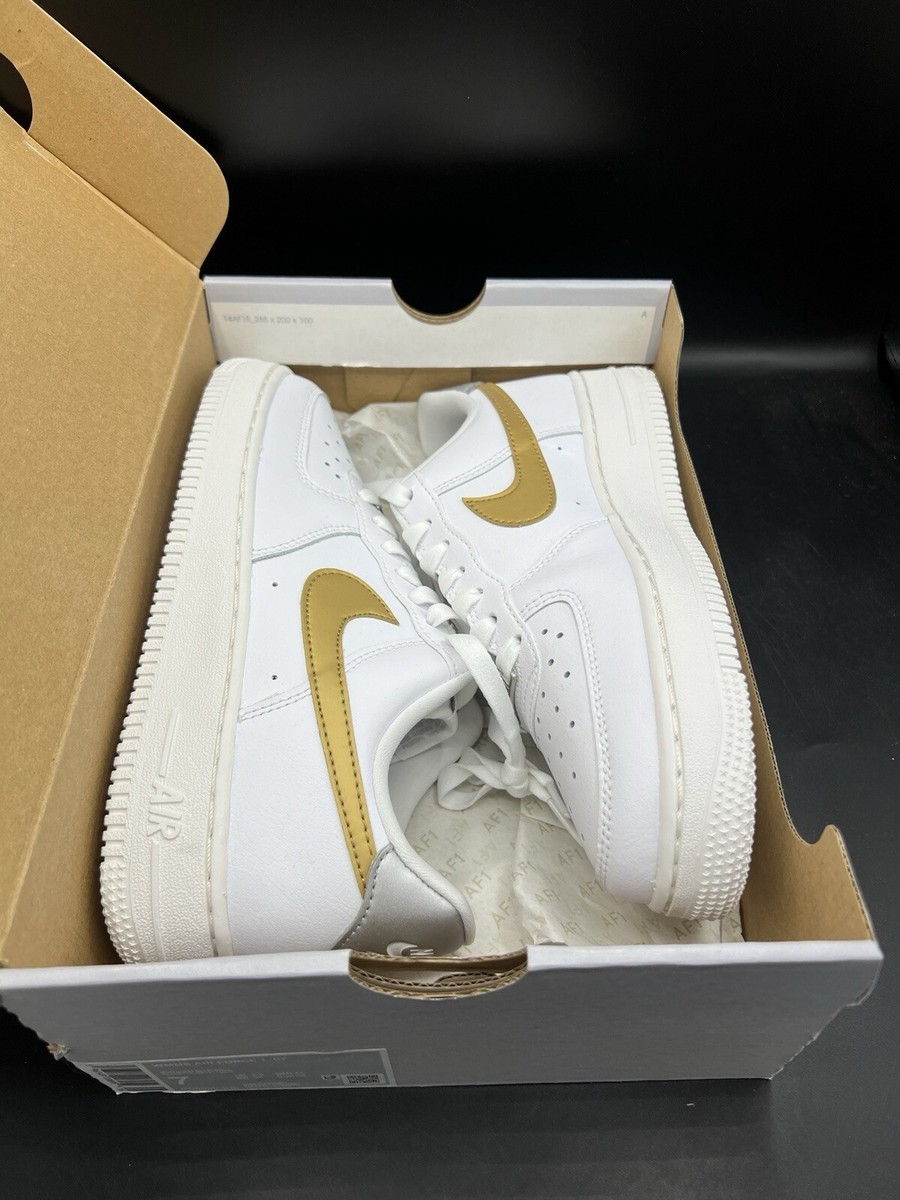 Nike Air Force 1 '07 White Metallic Gold' (DD8959-106) Women's Sz