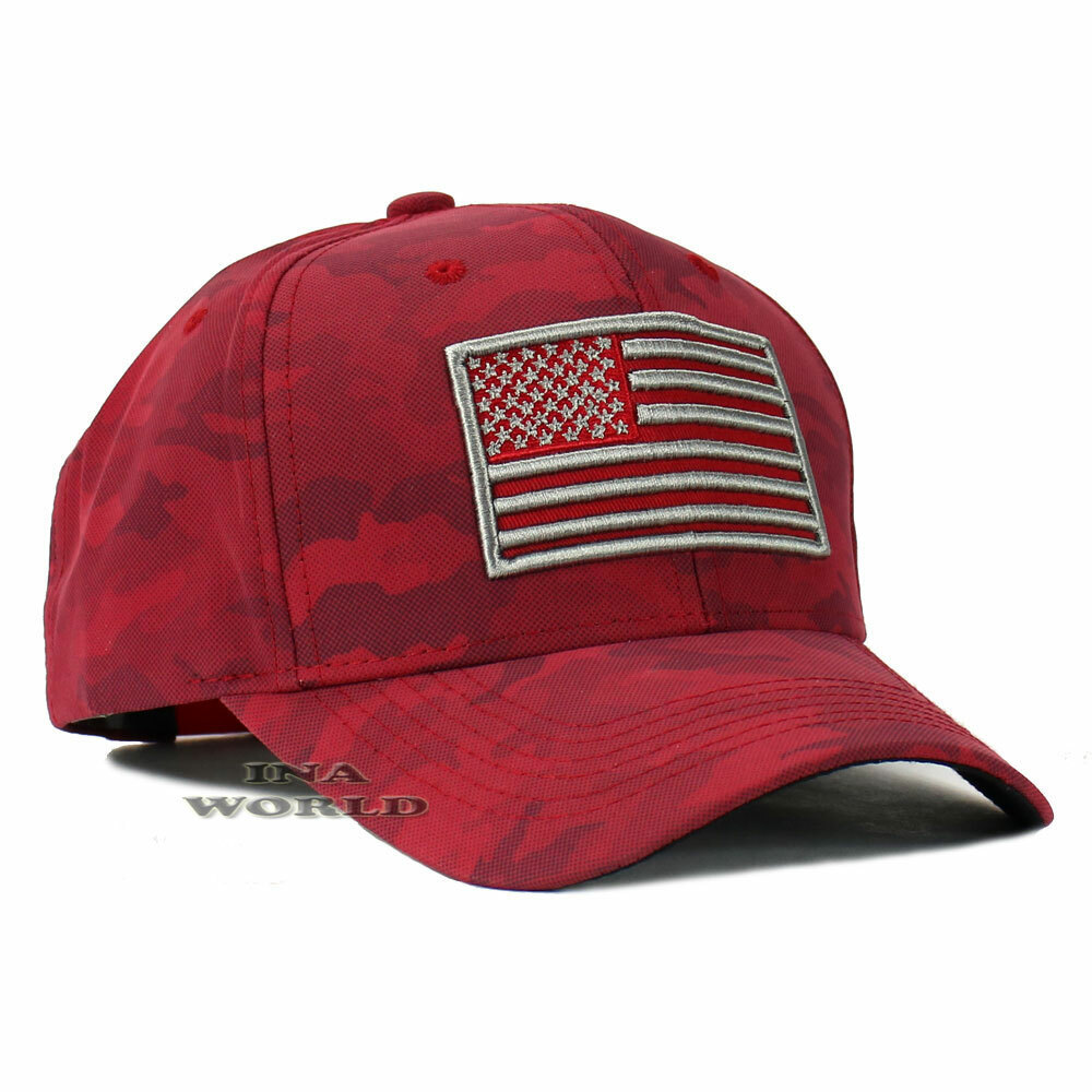 USA AMERICAN Flag Hat Camouflage Tactical Military Snapback Curved ...