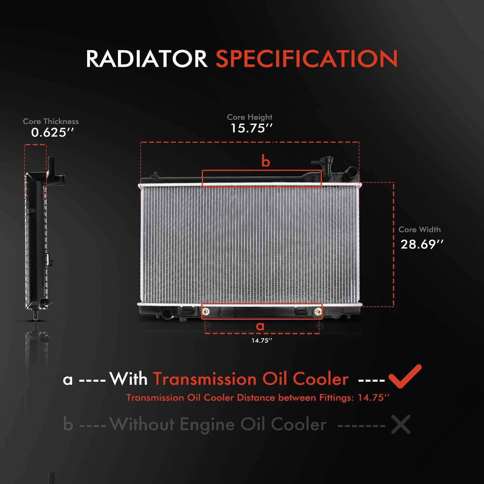 New Radiator & Cooling Fan Assembly Kit for Infiniti G35 2005 2006 2007 ...