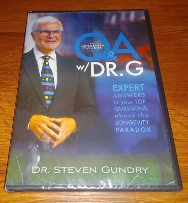 The Longevity Paradox Q&A w/ Dr. G (Dr. Steven Gundry) New Sealed DVD 