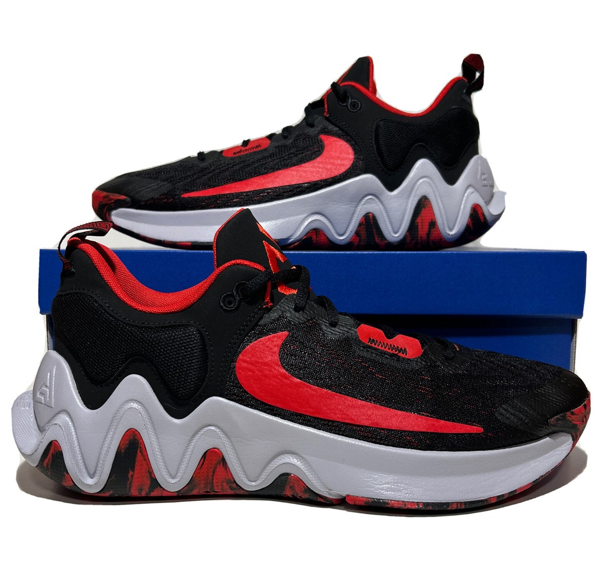 Nike Giannis Immortality 2 Mens Size 12 Athletic Sports Red Black