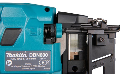 Makita Akku-Stauchkopfnagler 64 mm 18 V (ohne Akku, ohne Ladegerät) DBN600Z - Bild 13 von 15