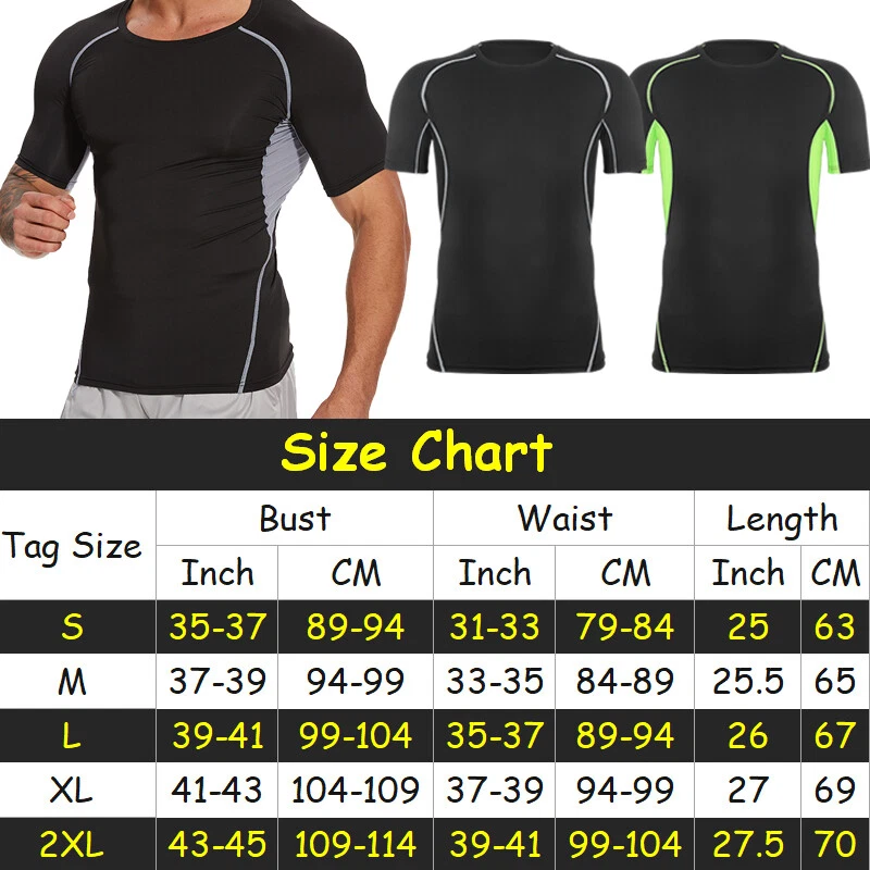 Men Compression Base Layer Dry Fit Athletic Short Sleeve Sport Gym Workout Shirt - Image 2 of 4