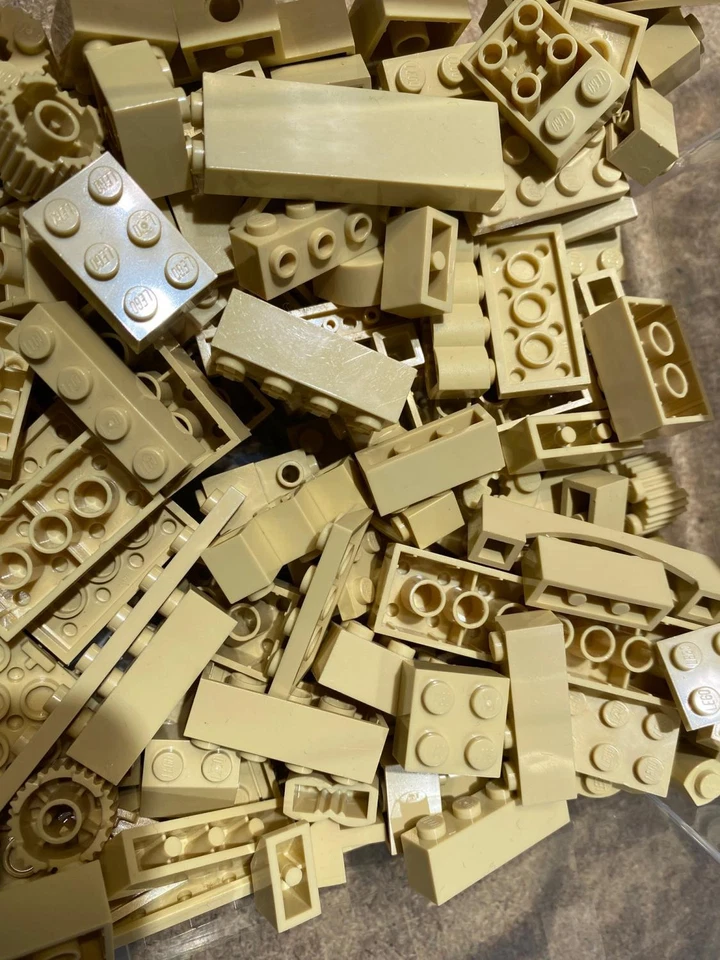 Lego ® 100 tan Steine - hellbeige - Fliesen, Basic, Platten beige - Bild 2 von 3