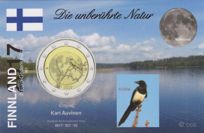 361 FI * InfoKarte mit FOTO : 2 Euro FINNLAND 2017 - DIE UNBERÜHRTE NATUR