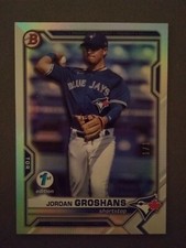 2021 Bowman Draft 1st Edition JORDAN GROSHANS platinum rainbow 1/1 one of one