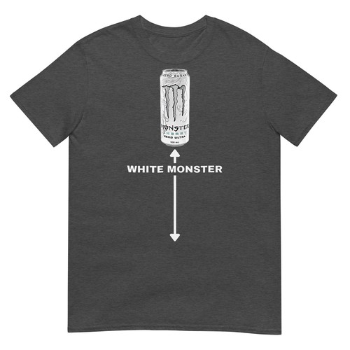 White Monster Funny Joke Man Friends T-Shirt - Picture 8 of 17