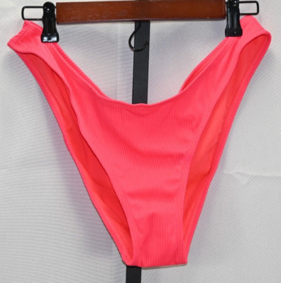 Xhilaration Coral Color Bikini Bottom NWT Size XL (12-14) Scoop Waist & High Leg