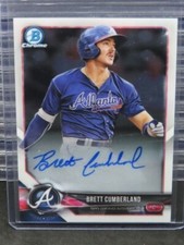 2018 Bowman Chrome Brett Cumberland Prospect Auto Autograph #CPA-BC Braves