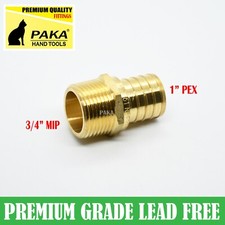 4 PCS 1" PEX x 3/4" Male MIP Thread Brass Adapter- Crimp fittings LEAD-FREE 