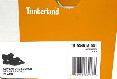 Timberland Adventure Seeker Strap Sandal Med Black Women's Size TB