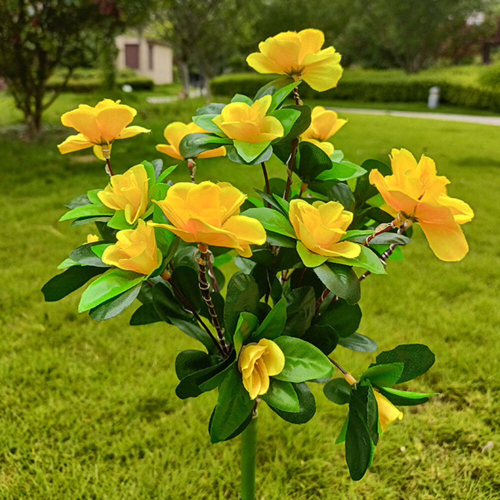 Solar Power Flower Lights 42 LED Garden Stake Lamp Yard Outdoor Decor