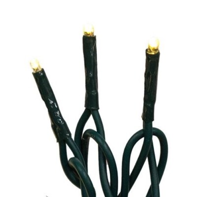 Primitive Rice Lights Primitive Teeny Rice Lights 50ct Clear Bulb Green Cord Electric LED ...