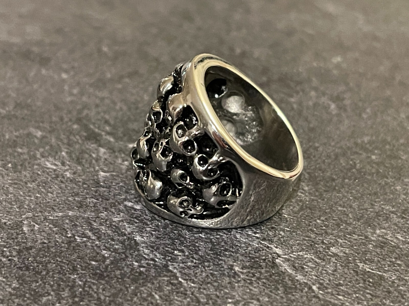 bague tête de mort enchainer skull acier inoxydable homme 2024 | eBay