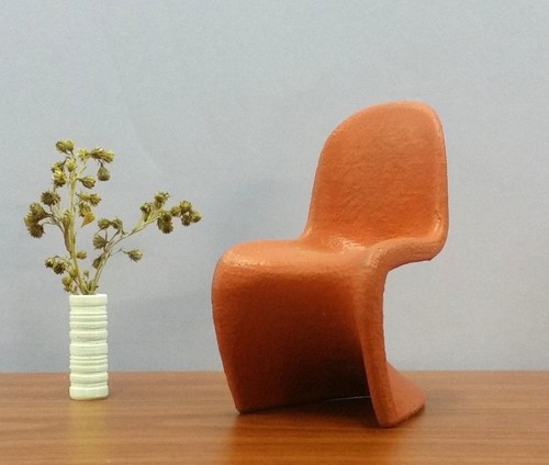 Classic Iconic "S" Chair ,Miniature Replica,Contemporary Dollhouse Furniture 60s - Picture 1 of 14