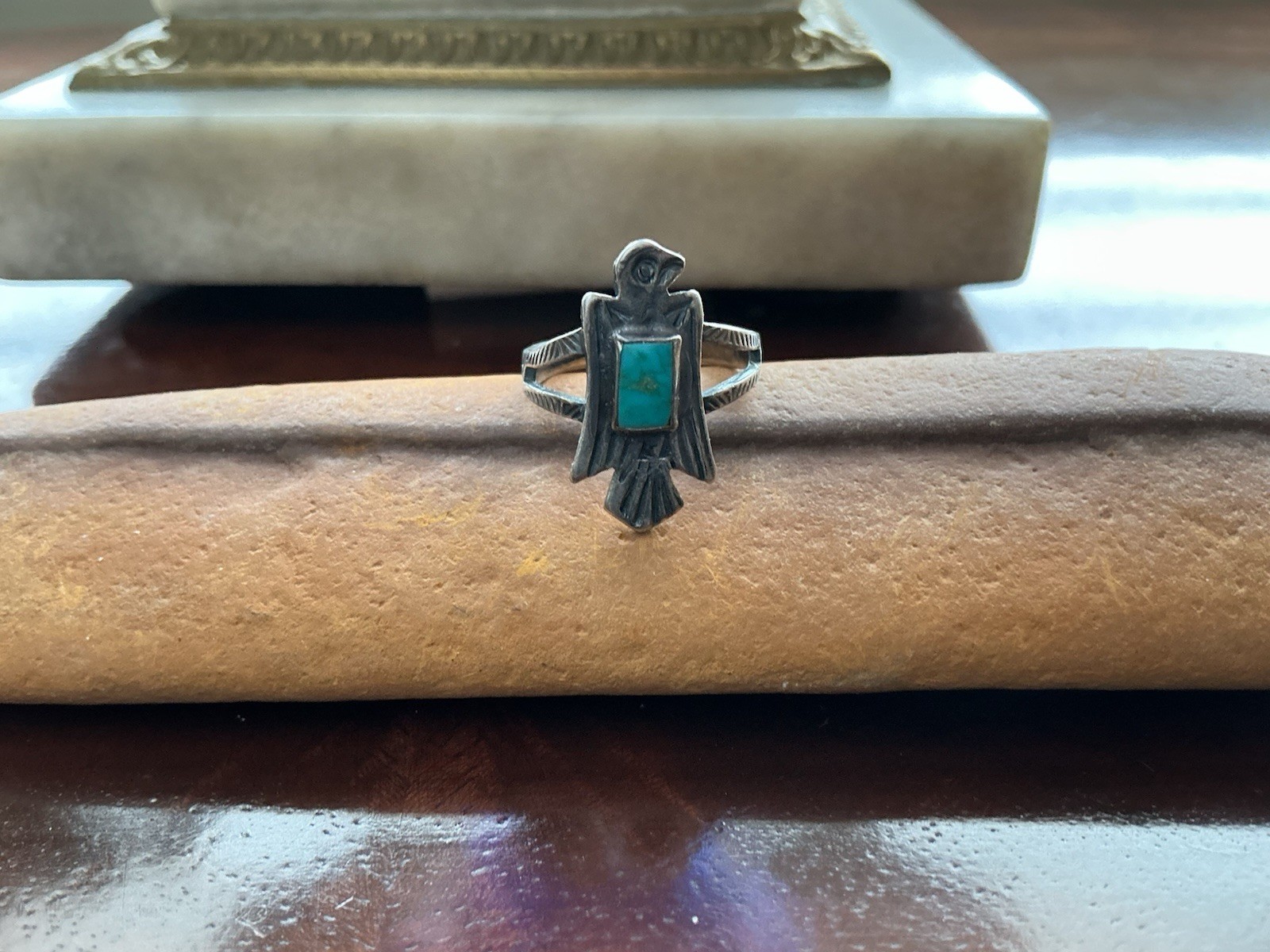 Native American Indian Thunderbird Ring - image 2