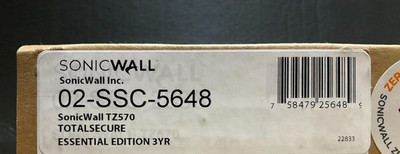 SonicWall TZ 570 Internet Appliance Essential Edition 3 years 02-SSC-5648