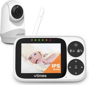 Video Baby Monitor with Night Vision, 3.2" Screen, 1000ft Range, Portable