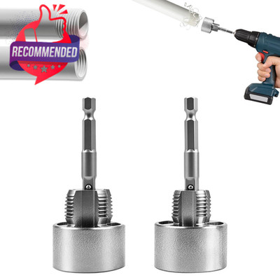 Pipe Tapping And Threading Tool,2 Piece Pvc Pipe Threader Kit For