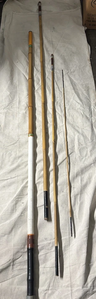 Tenkara/vara de mergulho de bambu com bolsa acima de 19 pés quando montada ótima para um projeto - Imagem 2 de 4