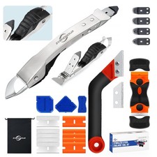 Silicone Caulking Tool Kit Stainless Steel Remover 4-in-1 Grout Removal Tool