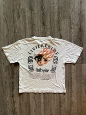 Men’s Civil Regime Burning Cherub Blooming Through Chaos Oversize T Shirt Large