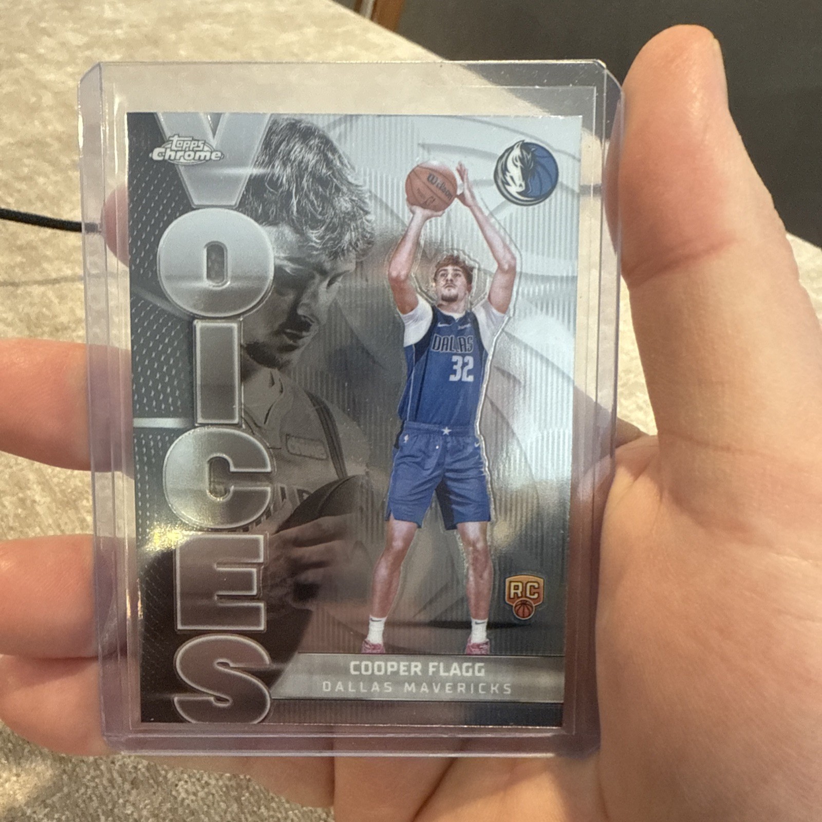 2025-26 Topps Chrome Basketball Voices Cooper Flagg #VS-6 RC Rookie Insert Mavs