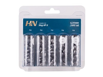 (NEW) H&N Slug HP II Sampler, .249 Cal, 5 Types