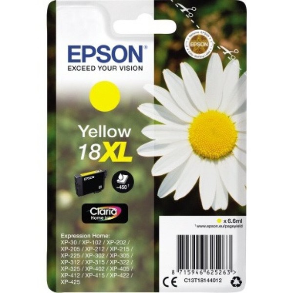 Epson Druckerpatrone Claria Home 18XL (C13T18144012) Gelb-image