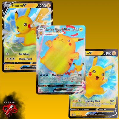 Pikachu V/VMAX Collection Set | Pokemon TCG | Surfing Pikachu: Celebrations