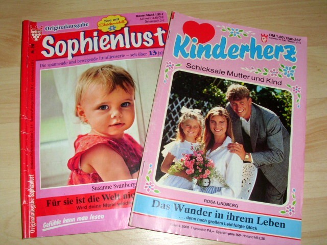 alt 2 x Sophienlust 298 + Kinderherz 67 Romanthefte # DM-Zeiten