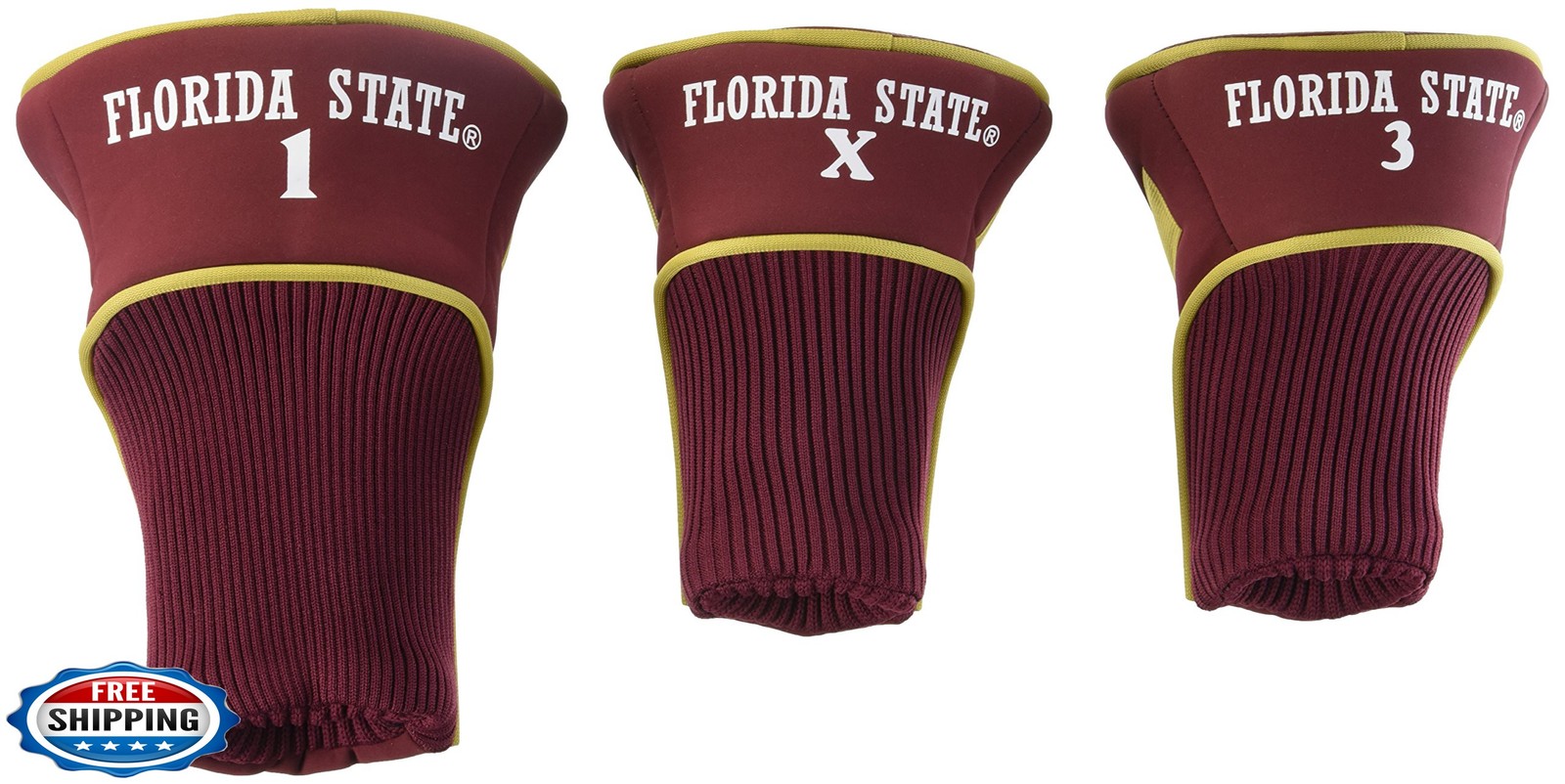 Team Golf NCAA Numbered 1, 3, and X, Fits Oversized Drivers, Utility ...