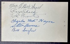 1930's Multi Signed w/Ray Schalk Baseball Signed Autograph Index Card 1919 W Sox
