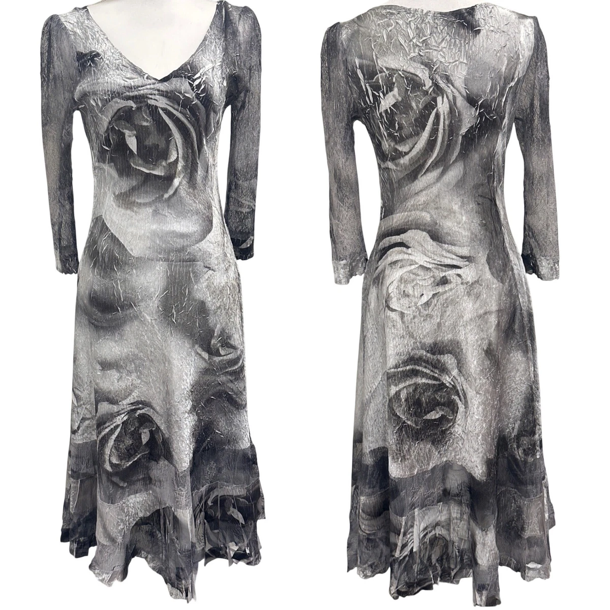 silver fit and flare dresses for christmas Kira Grey Sequin Feather Maxi Dress main image 0