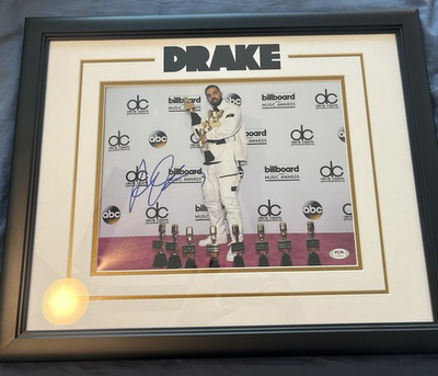 #ad Drake Signed 11X14 Photo Framed COA PSA Authentic $2000.00