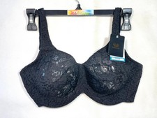 NWT Wacoal Women's 32DDD Full Figure Halo Lace Underwire Bra 65547 Black