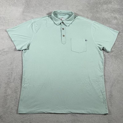 Marine Layer Polo Shirt Men Large Green Weekend Sport Golf Stretch Performance