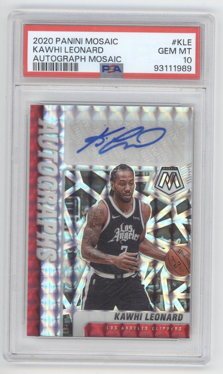 Panini Kawhi Leonard 直筆サイン 2020-21 Panini Mosaic - Autographs Mosaic Kawhi Leonard #AM-KLE