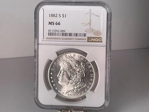 1882-S Morgan Silver Dollar Superb Gem BU+ NGC MS66 MS 66 - Beautiful Coin!