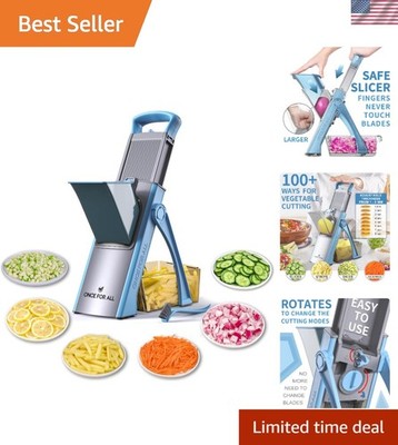 Upgrade Safe Kitchen Mandoline Slicer - Effortless Vegetable Slicing & Chopping